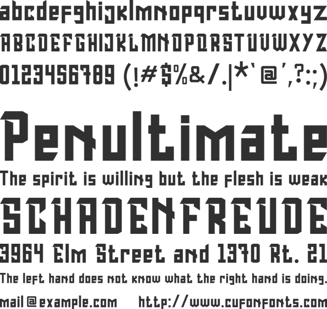 Fastron font preview