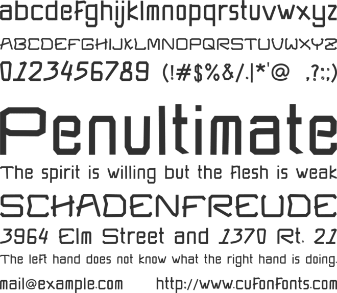 Good Morning font preview