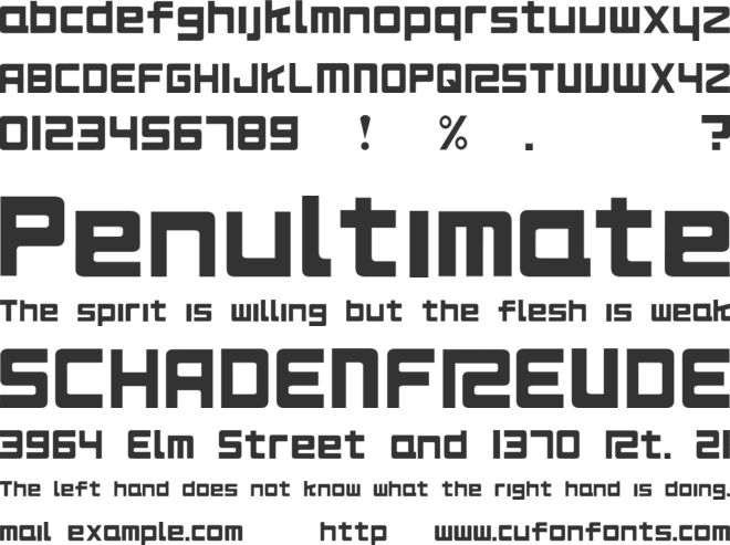 RS125 Original font preview