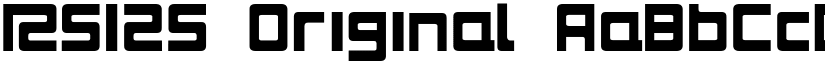 RS125 Original font