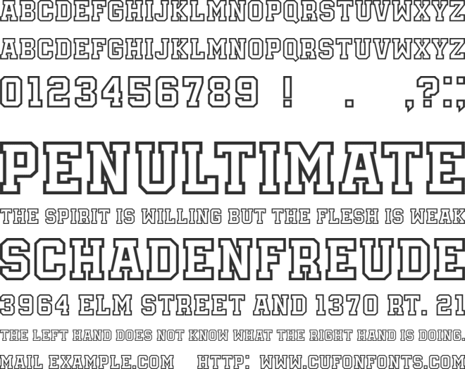 Academy font preview