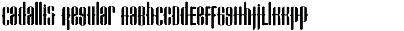 Cadallis Regular font