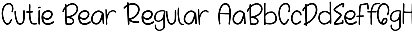 Cutie Bear Regular font