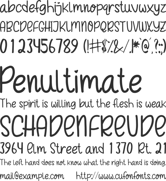 Choco Cakes font preview