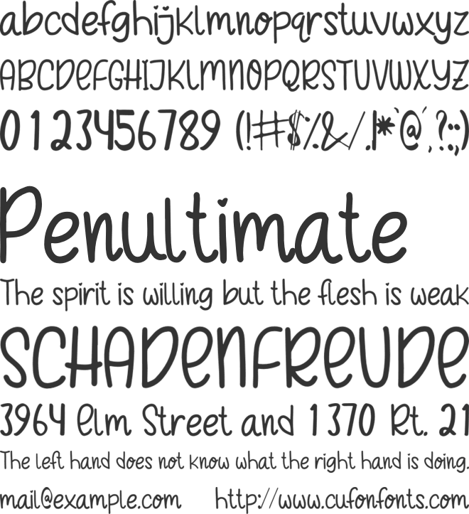 Choco Cakes font preview