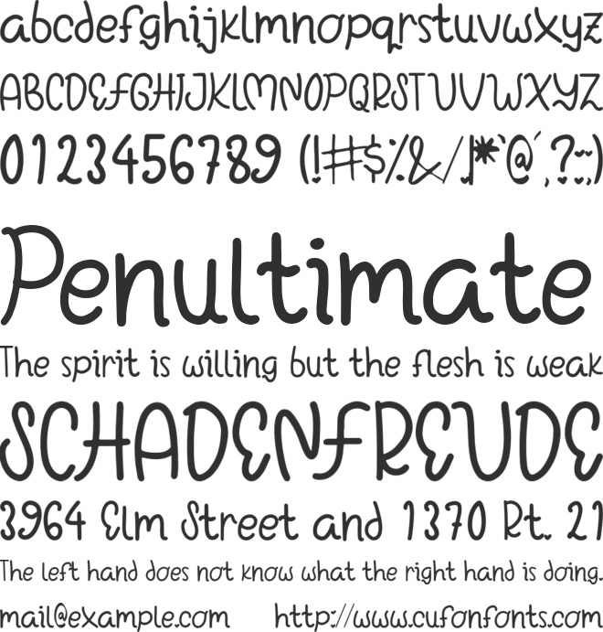 Honey Bunny font preview