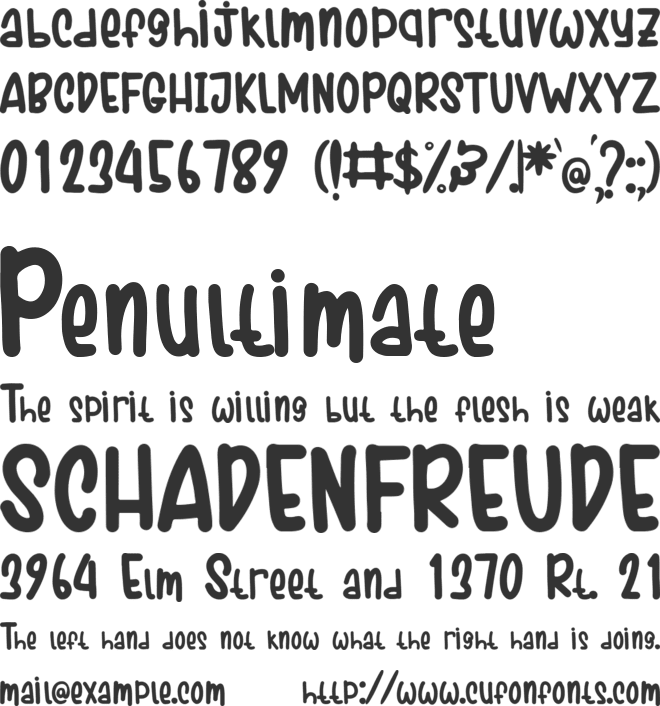 Kiddos Club font preview