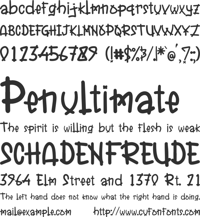 Dino Time font preview
