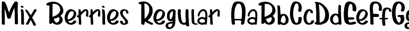 Mix Berries Regular font