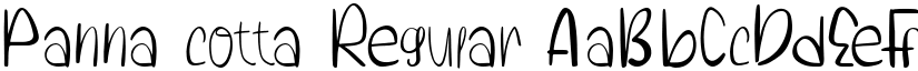 Panna cotta Regular font