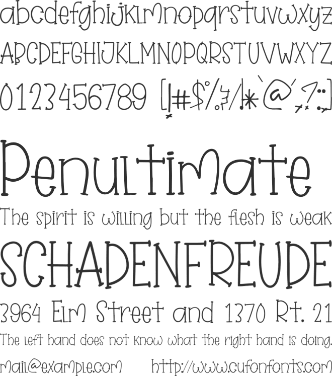 Winter Bliss font preview