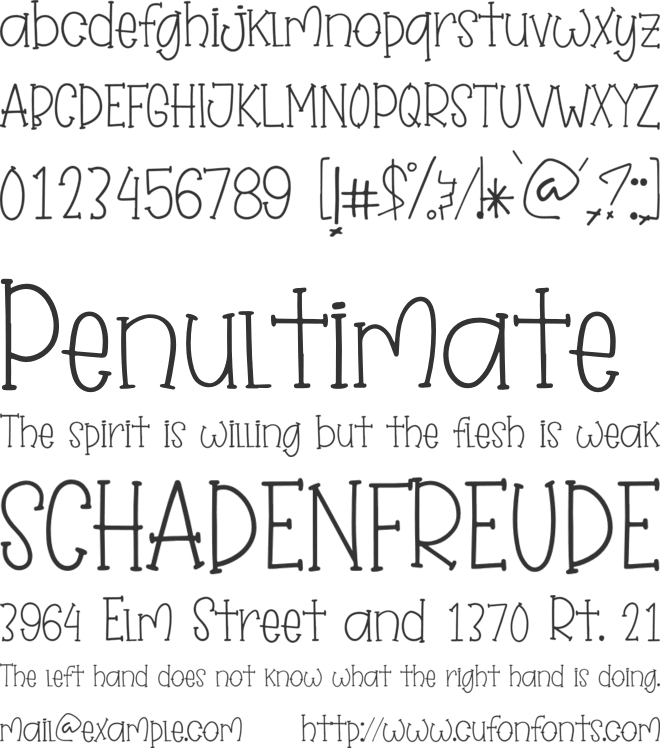 Winter Bliss font preview