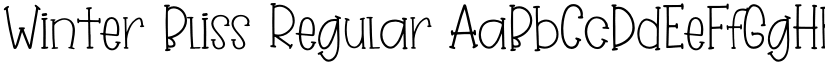 Winter Bliss Regular font