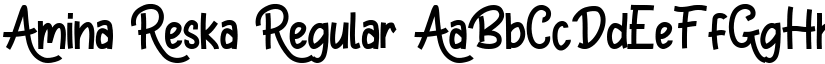 Amina Reska Regular font