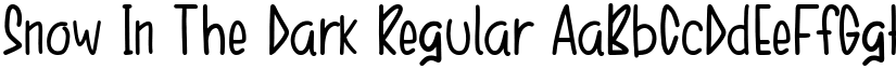 Snow In The Dark Regular font