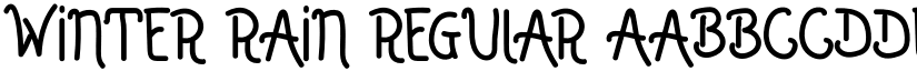Winter Rain Regular font