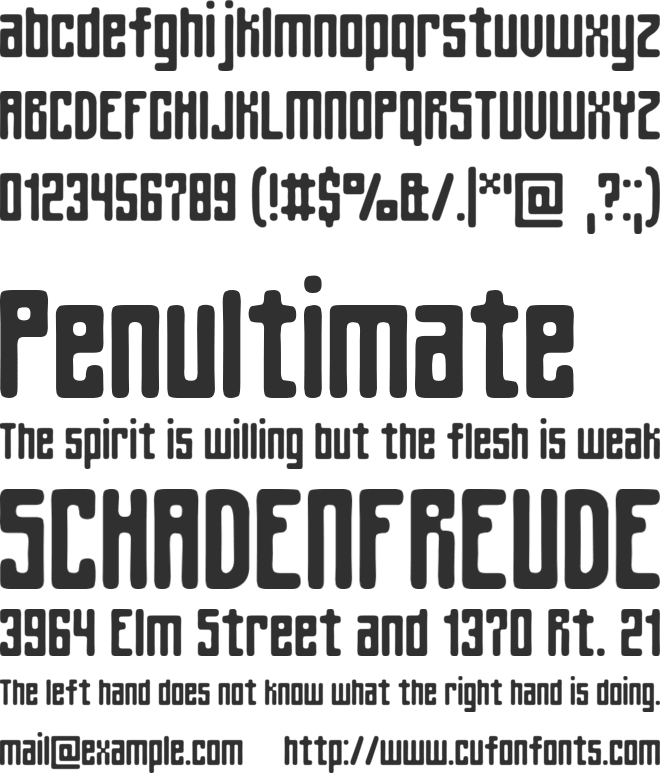 Spinach font preview