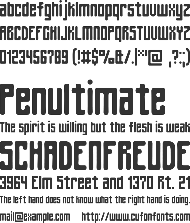 Spinach font preview