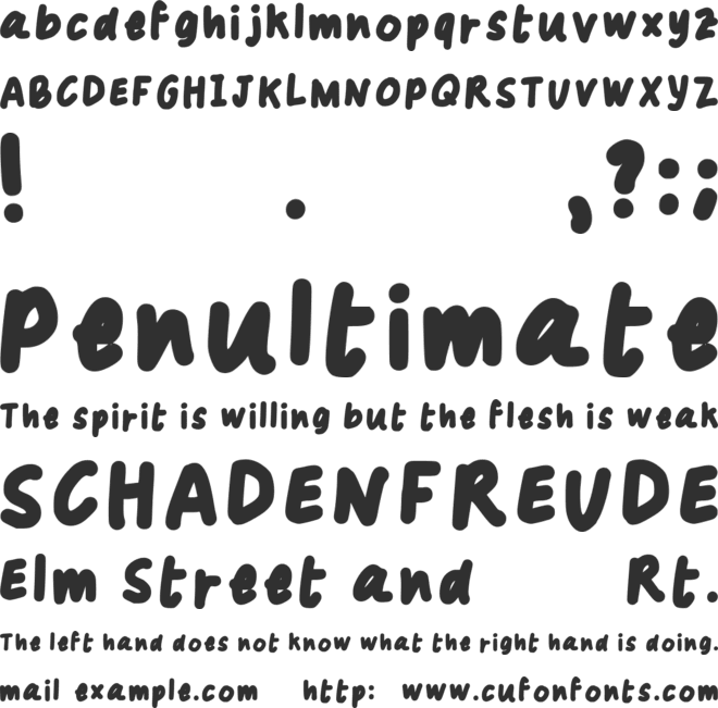 Emu font preview