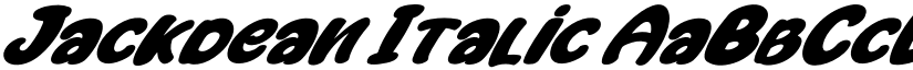 Jackdean Italic font