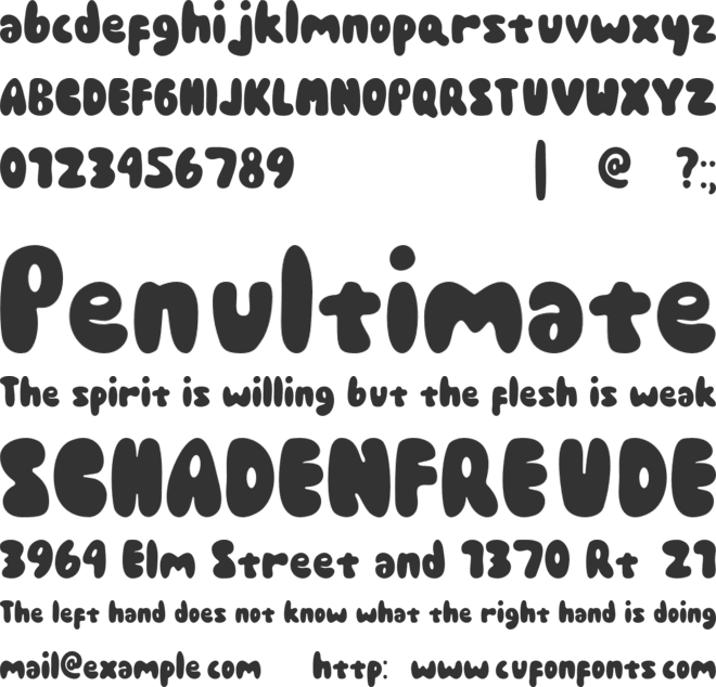 The Bonbon font preview