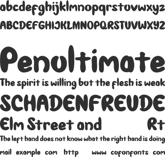 Chamoeflashe font preview