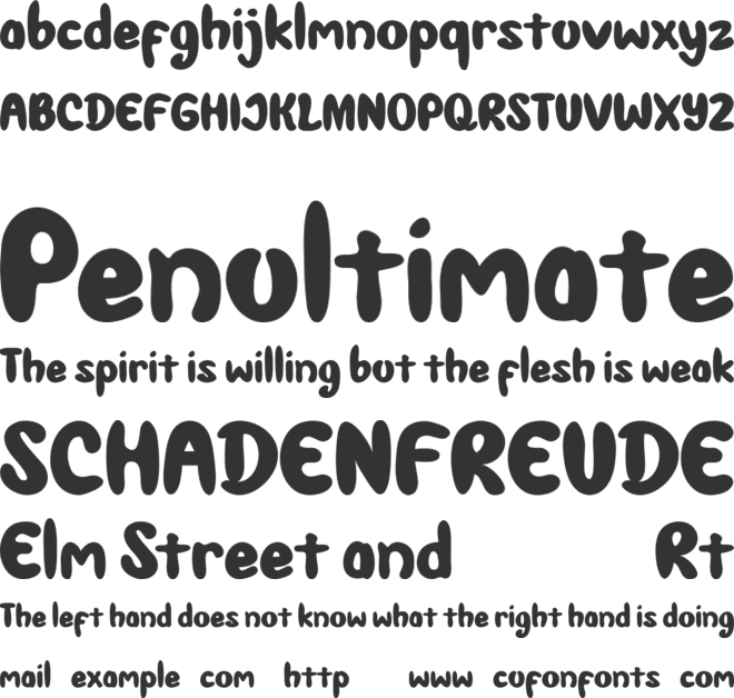 Chamoeflashe font preview