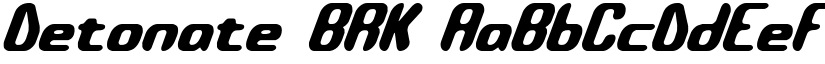 Detonate BRK font