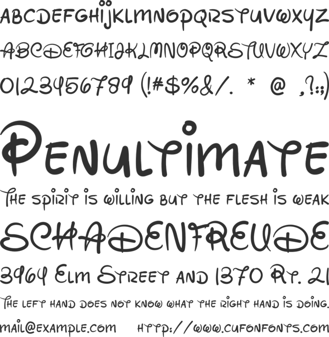 Winter Is Coming font preview