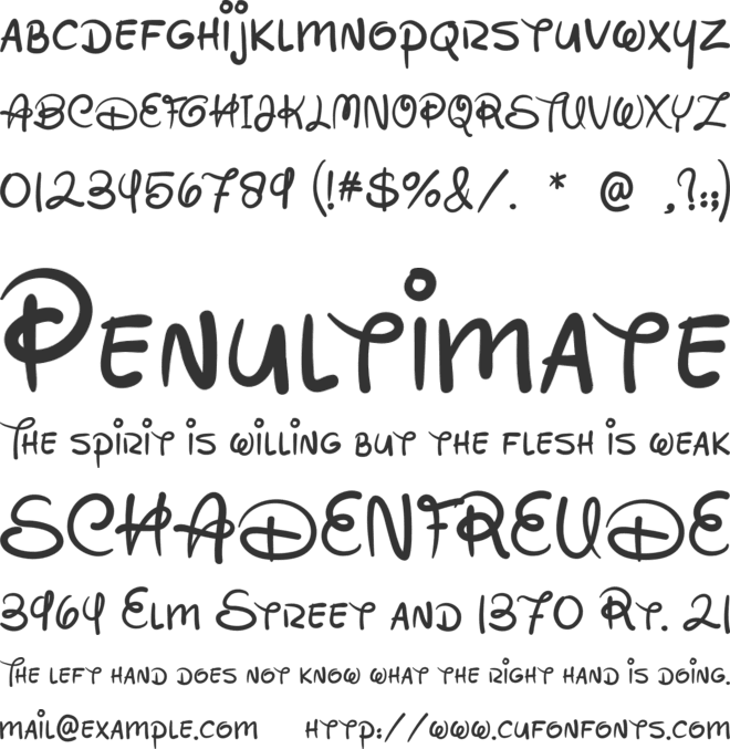 Winter Is Coming font preview
