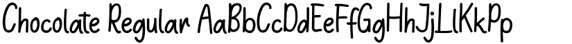 Chocolate Regular font
