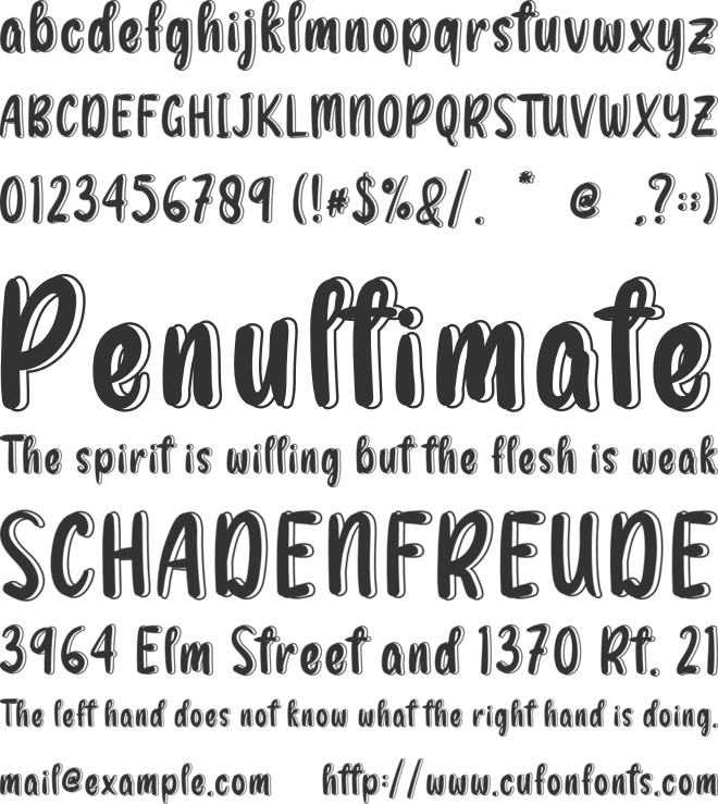 Happy Monday font preview