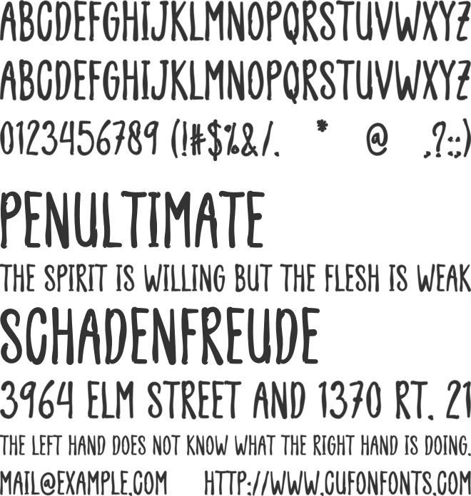 DOODLE UNIQUE font preview