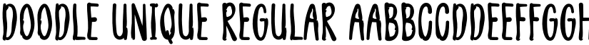 DOODLE UNIQUE Regular font