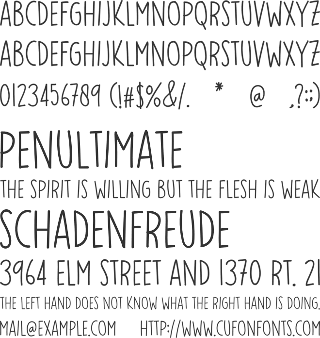 Sunrise Heaven font preview