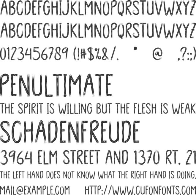 BLACK CROW font preview