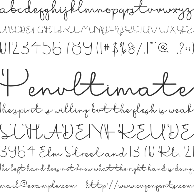 Heigh Lovely font preview