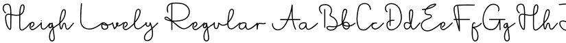 Heigh Lovely Regular font