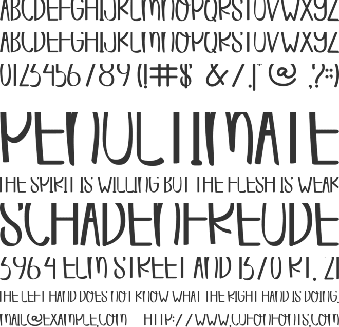 CARE SNOWBIE font preview