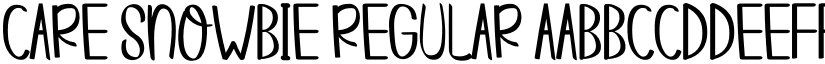 CARE SNOWBIE Regular font