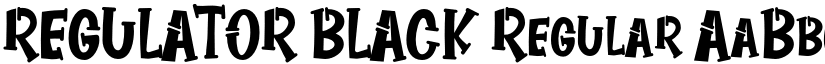 REGULATOR BLACK Regular font