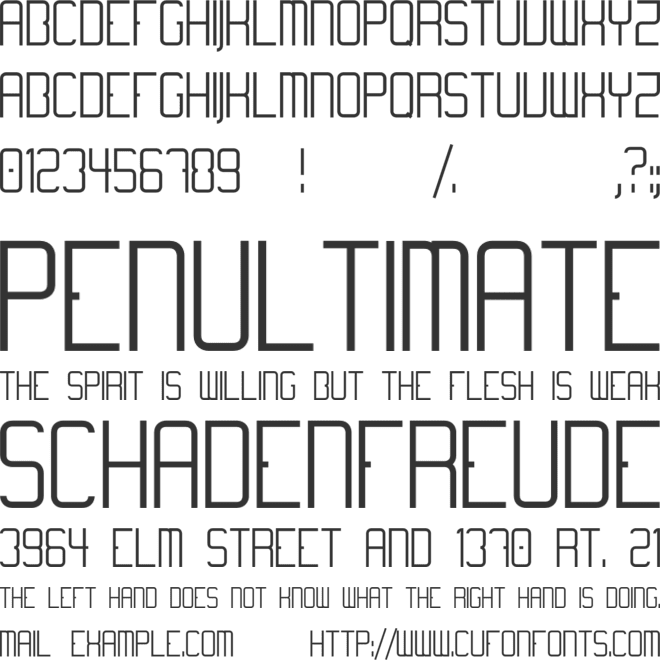 Temanotica font preview