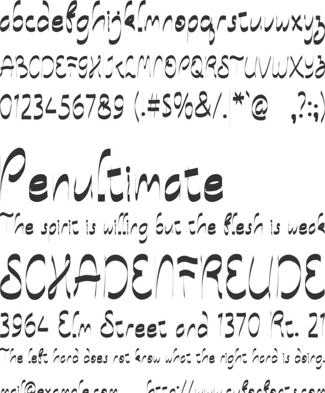Vintage font preview