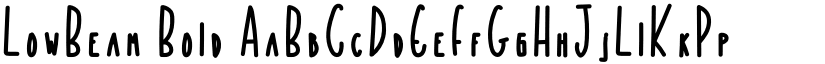 LowBeam Bold font