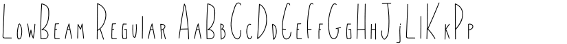 LowBeam Regular font