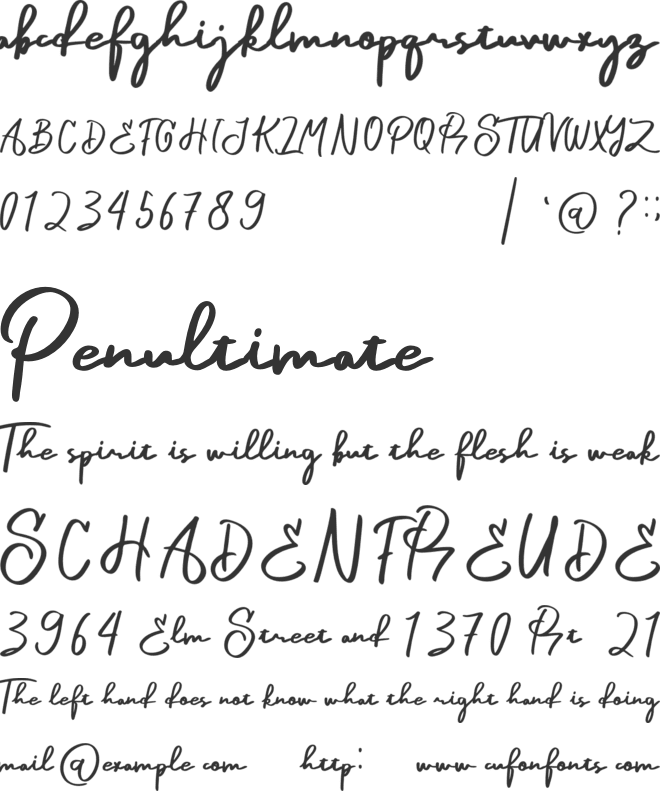Launsela font preview