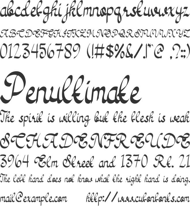 Tea Bag font preview