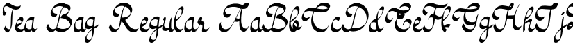 Tea Bag Regular font
