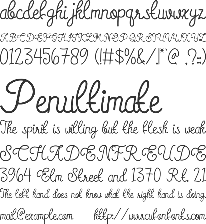 Green Tea font preview