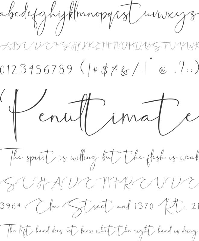 Prettylife font preview